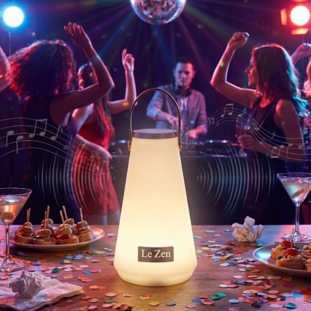 LUX Sound Wireless Speaker - 8-Color LED Mood Light, IP44 Water